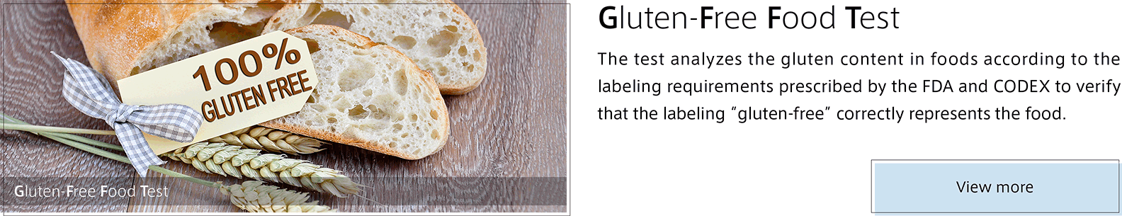Gluten-Free Food Test